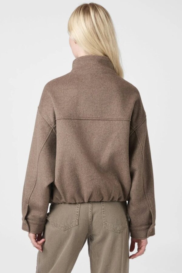 Florine Wool Bomber Jacket - Light Brown