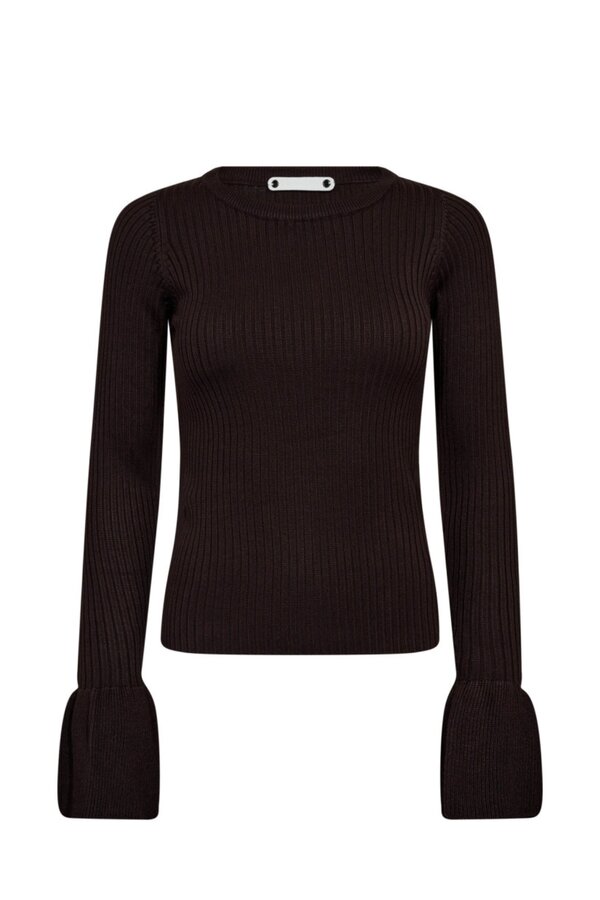 Balin Wide Cuf Knit - Dark Brown
