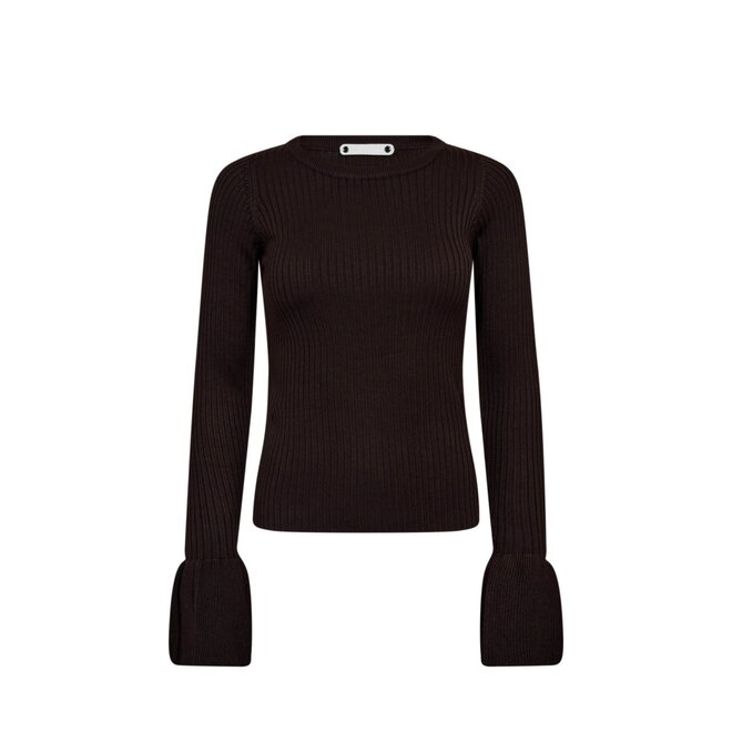 Balin Wide Cuf Knit - Dark Brown