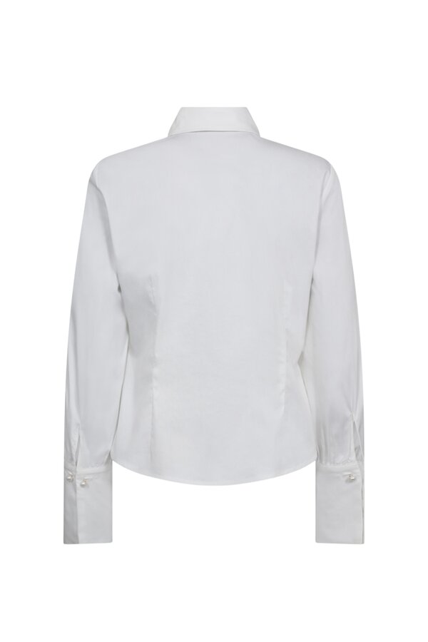 Sanna Pearl Cuff Shirt - White