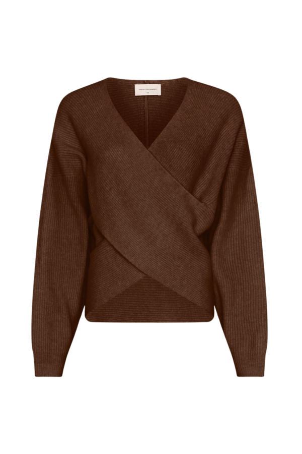 Zinelle Wrap Pullover - Slate Black Melange
