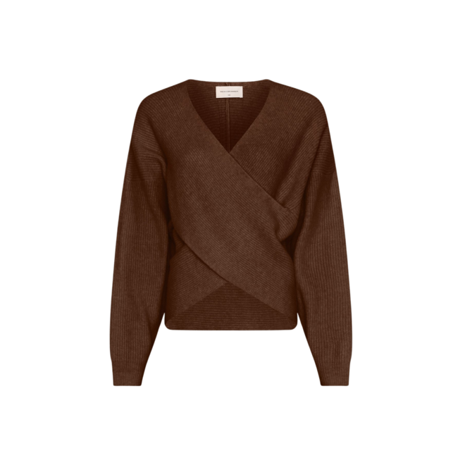 Zinelle Wrap Pullover - Slate Black Melange