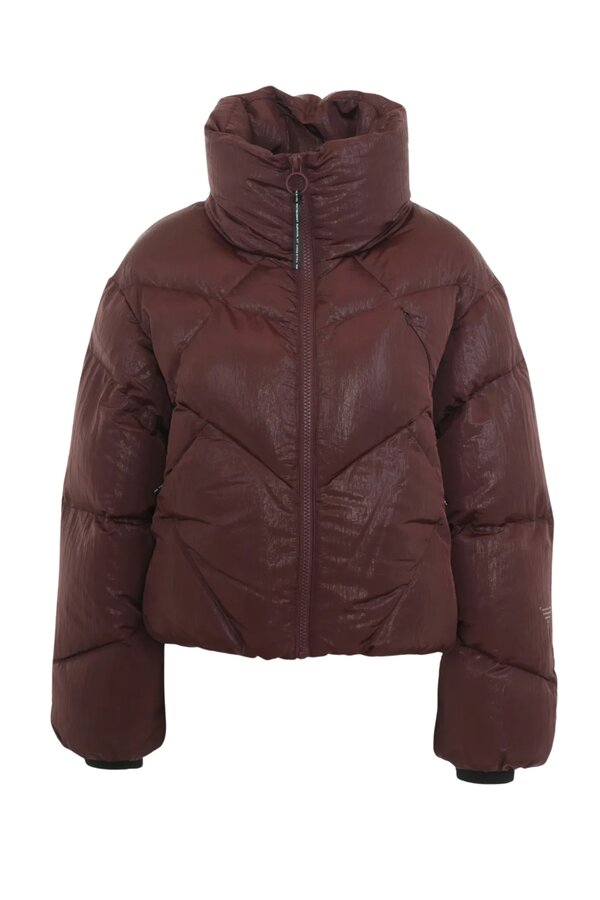 Nebula Short Puffer Jacket - Burgundy