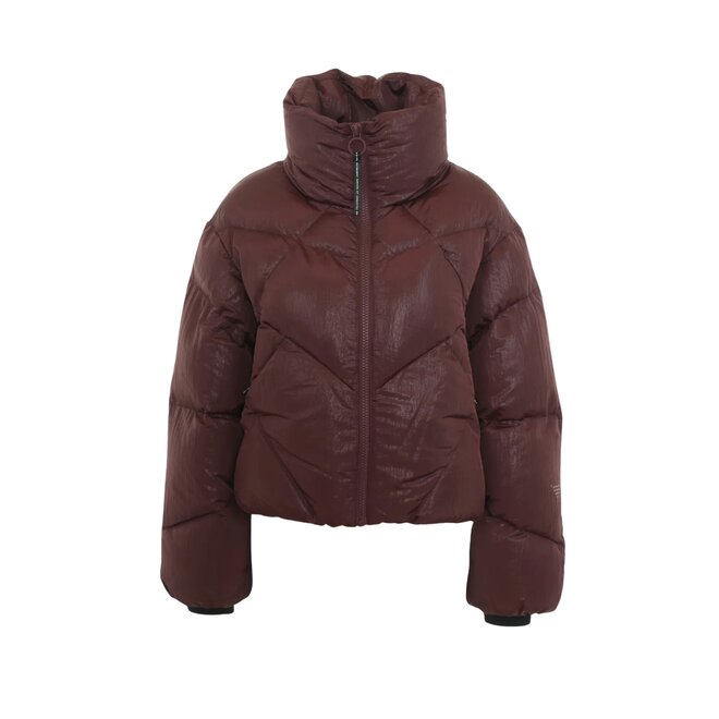 Nebula Short Puffer Jacket - Burgundy