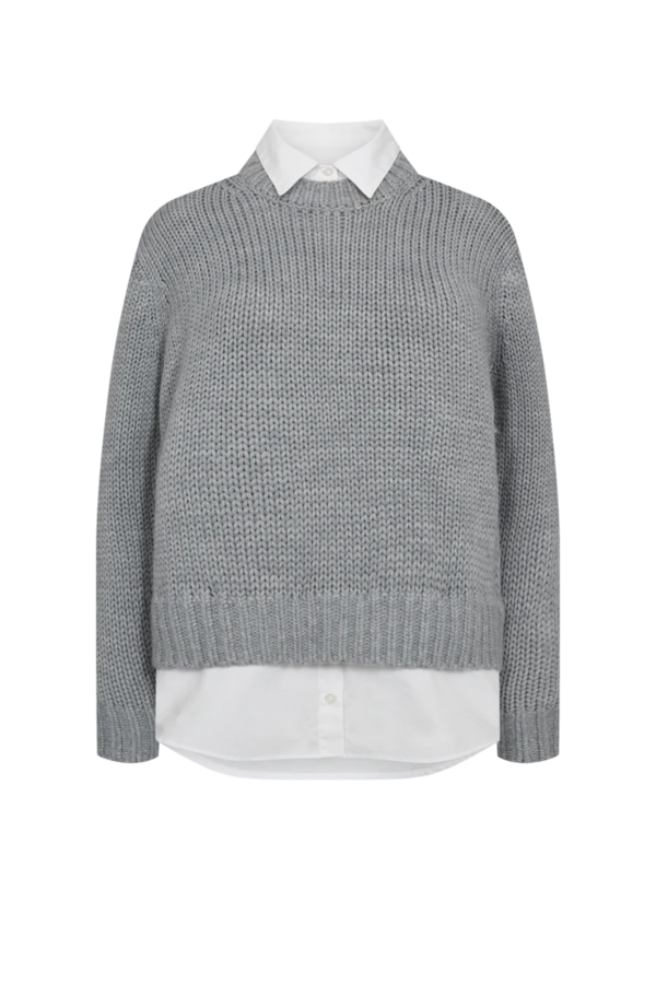 Yasmin Pullover - Light Grey Melange