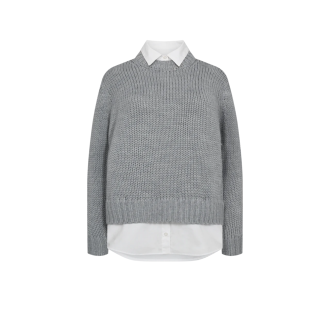Yasmin Pullover - Light Grey Melange