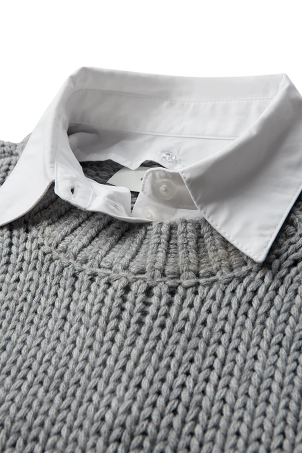 Yasmin Pullover - Light Grey Melange