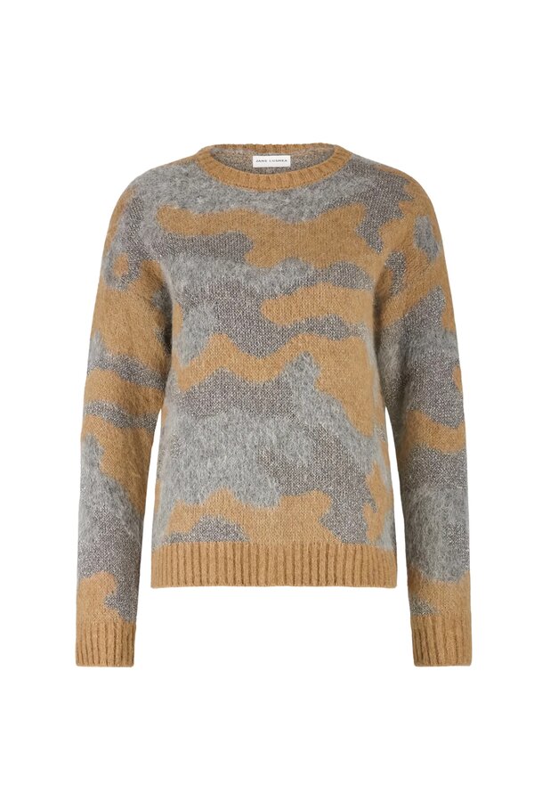 Pullover Shiny Inlay - Cognac