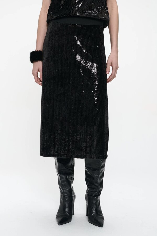 Pallina Sequins Skirt - Black