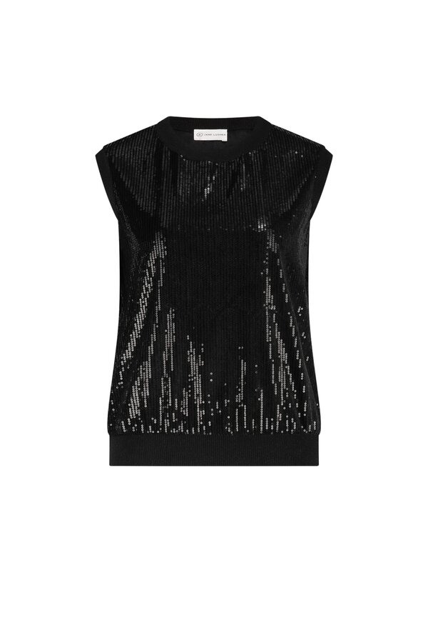 Pallino Sequins Top - Black