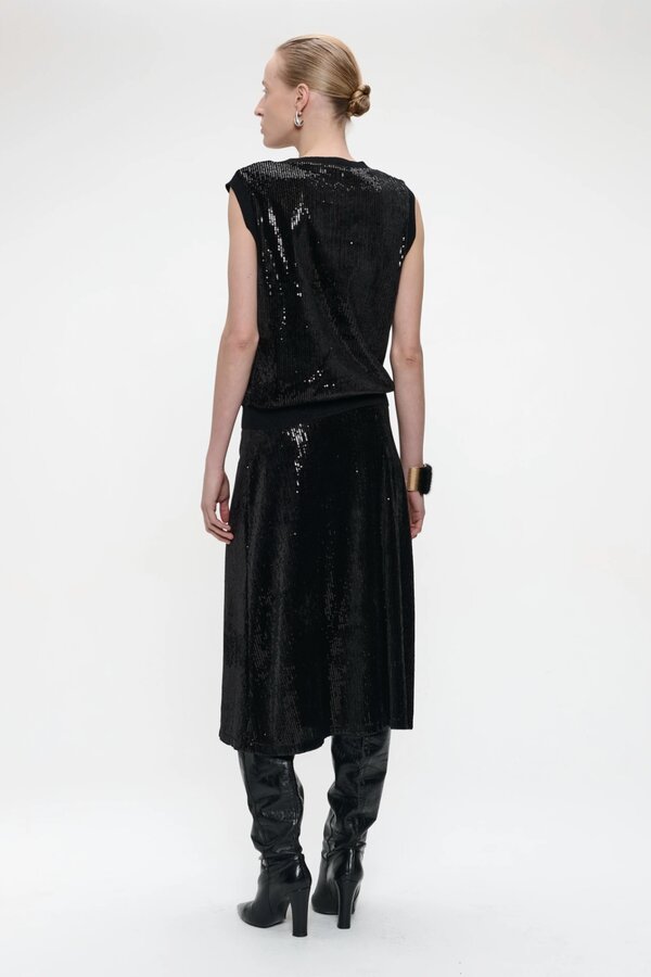 Pallino Sequins Top - Black