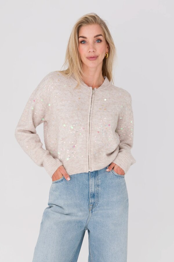 Glitter Vest - Beige