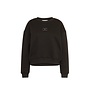 Sweatshirt met glitterdetail - Zwart