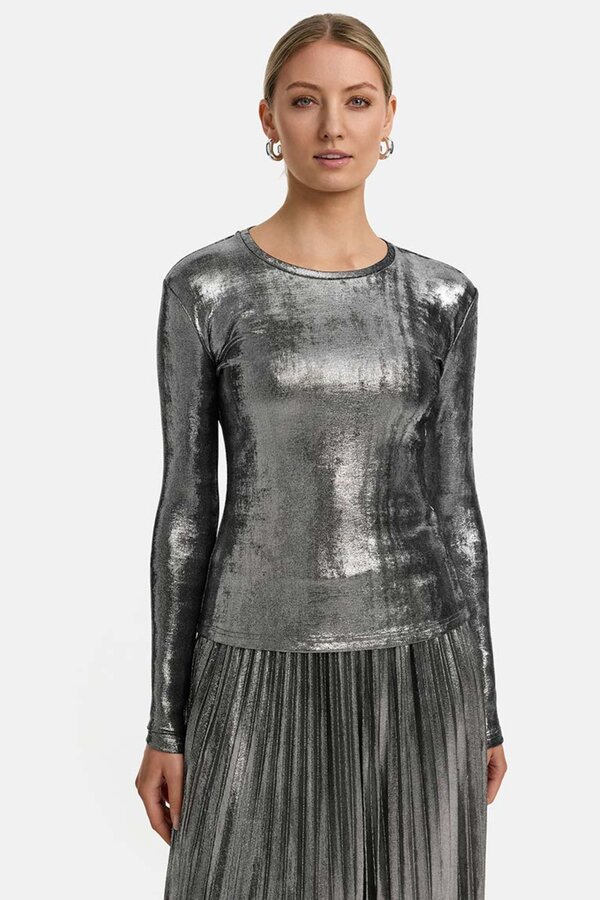 Shirt Glitterjersey - Zilver