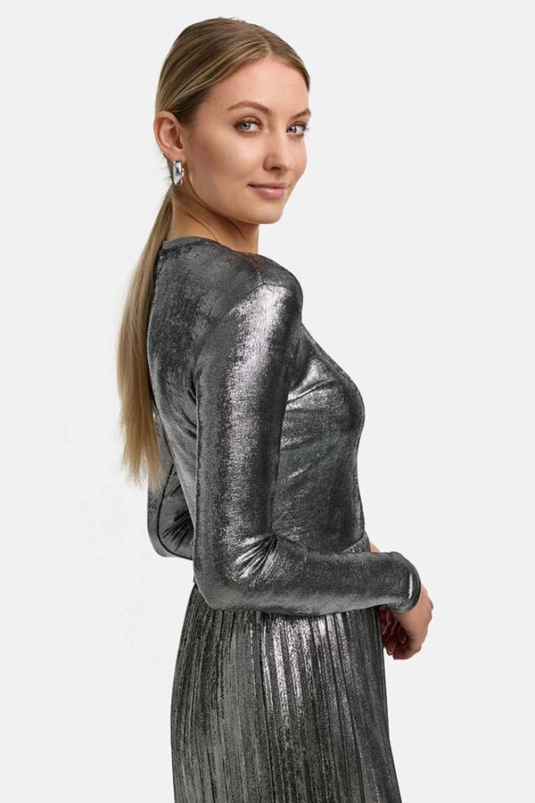 Shirt Glitterjersey - Zilver