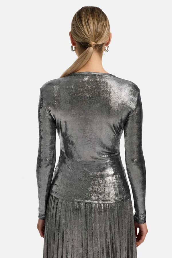 Shirt Glitterjersey - Zilver