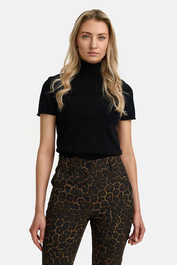 Gebreid Shirt - Zwart