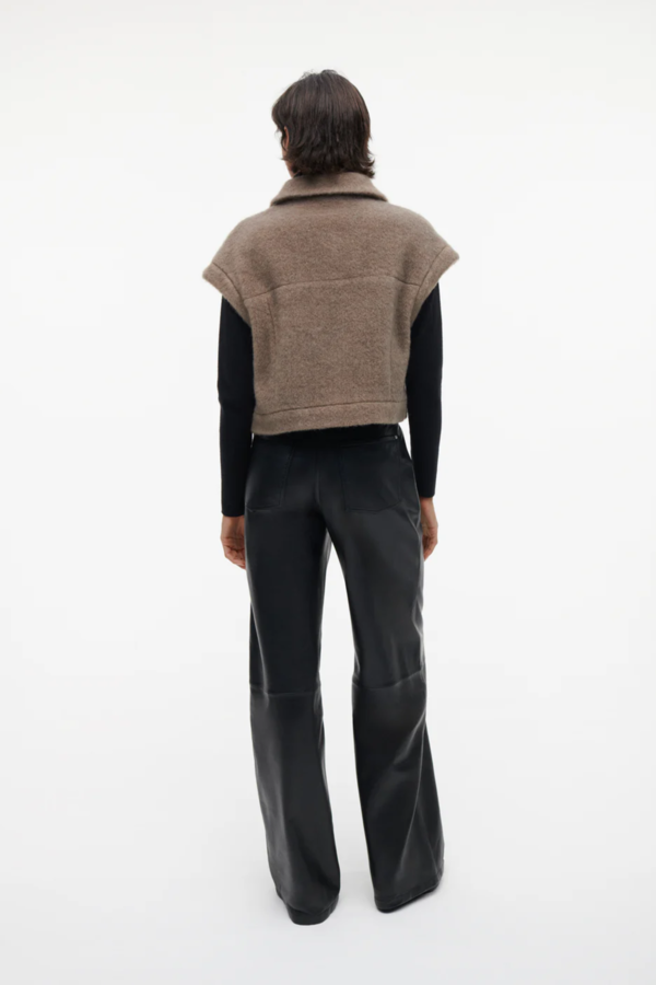 Plume Faux Mohair Gilet - Truffle