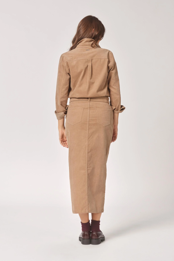 Silly Rib Long Dress - Camel