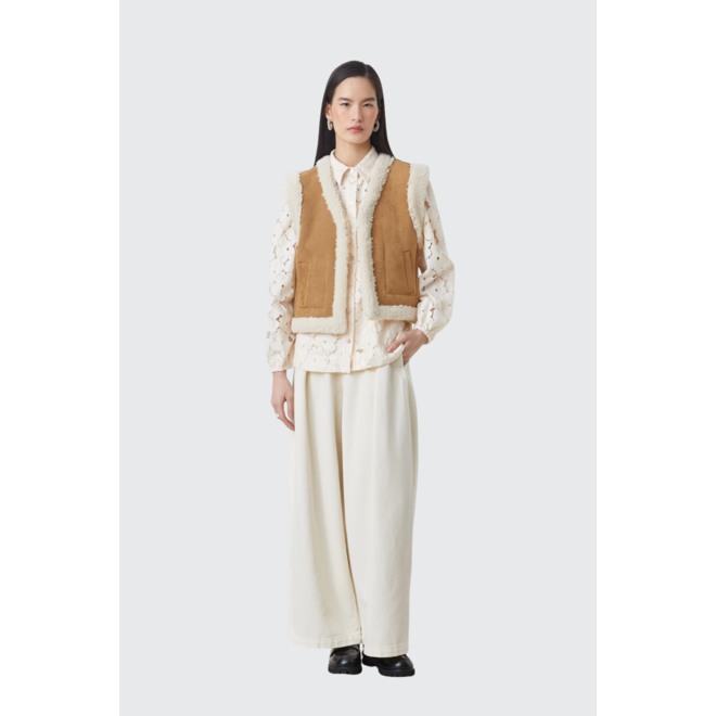 Dual Short Reversible Sheepskin Jacket - Camel