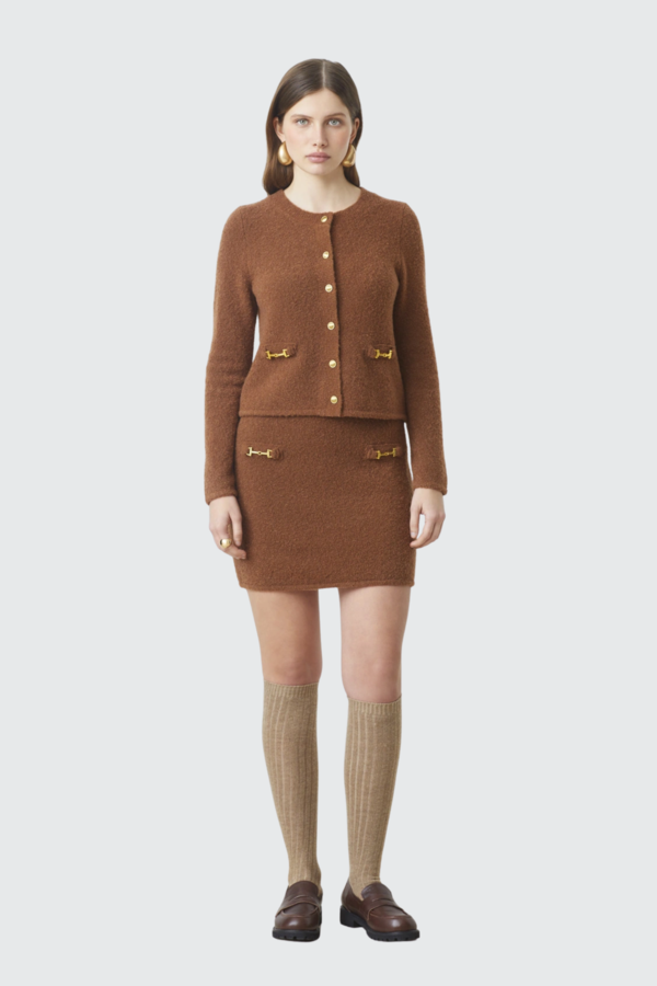 Galia Cardigan - Chocolate Brown