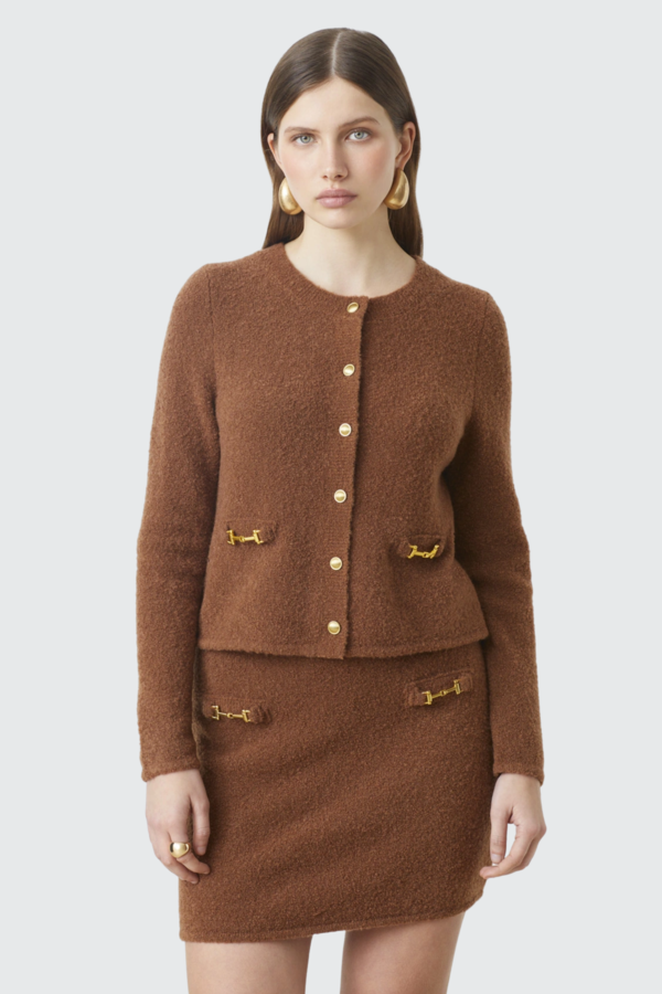 Galia Cardigan - Chocolate Brown