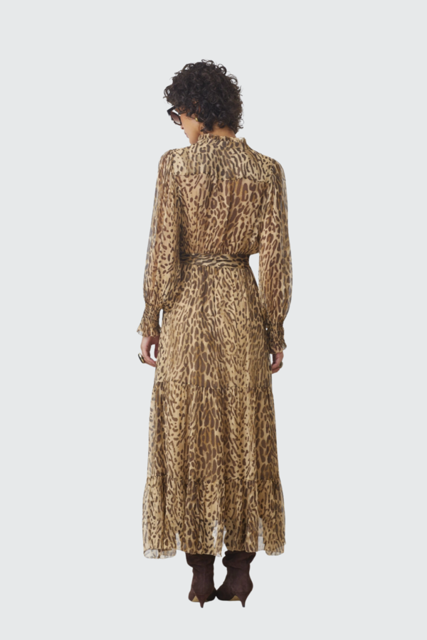Cosmos Leopard Dress - Beige
