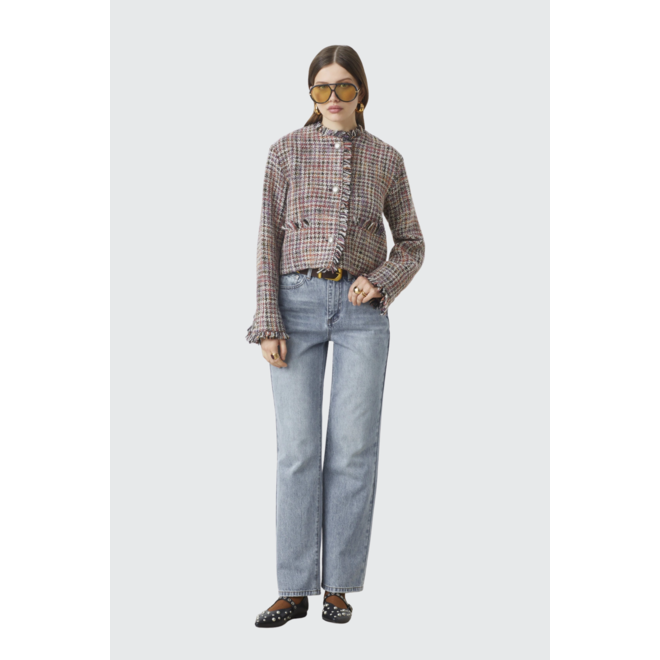 Daisy Tweed Short Jacket - Red