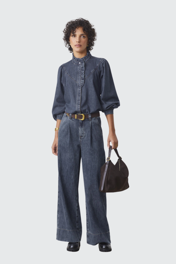 Lively Denim Blouse - Blue Jeans