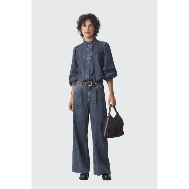 Lively Denim Blouse - Blue Jeans