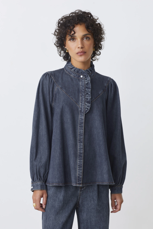 Lively Denim Blouse - Blue Jeans