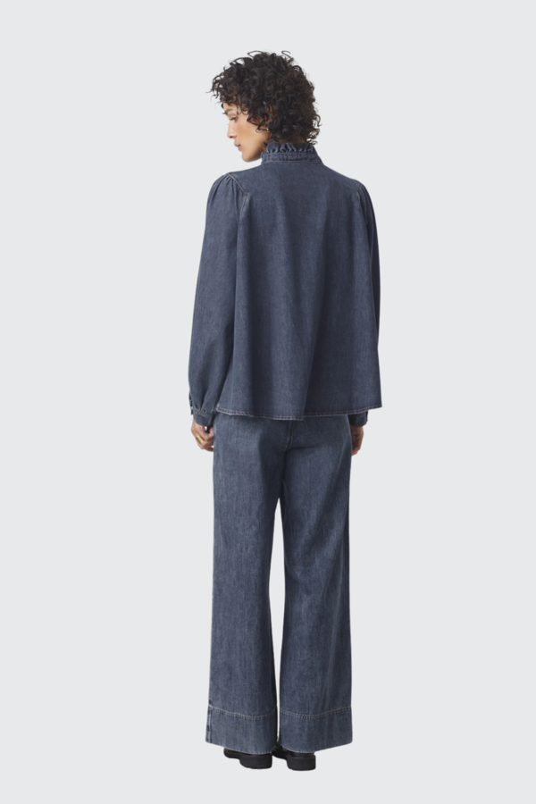 Lively Denim Blouse - Blue Jeans