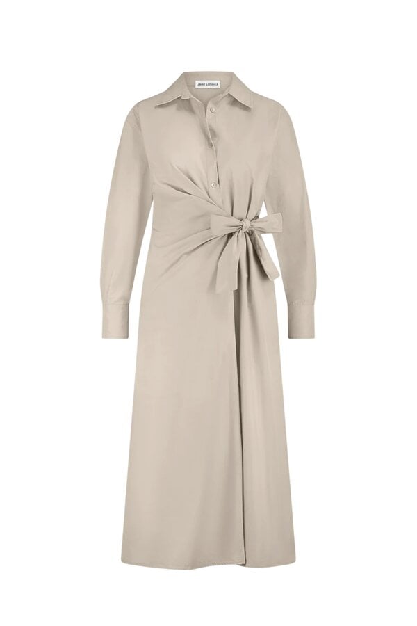 Edyta Taffeta Dress - Beige