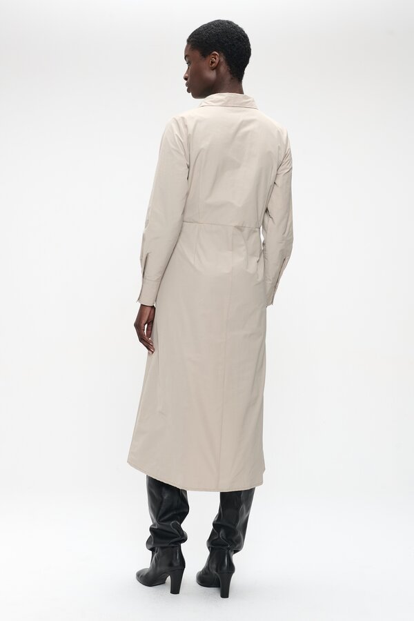 Edyta Taffeta Dress - Beige