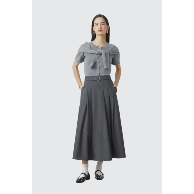 Funny Belted Skirt - Heather Grey