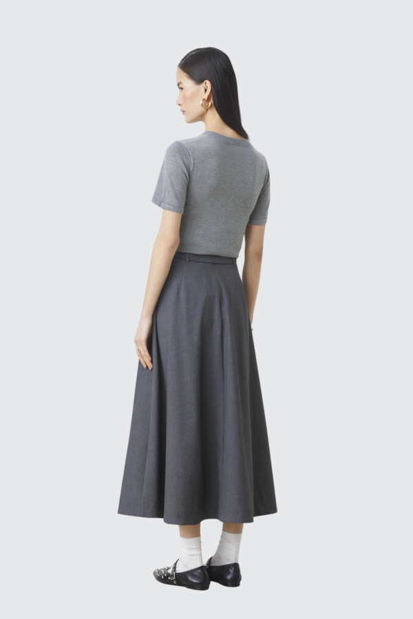 Funny Belted Skirt - Heather Grey