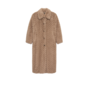 Scarlet Faux Mink Zigzag Coat - Camel