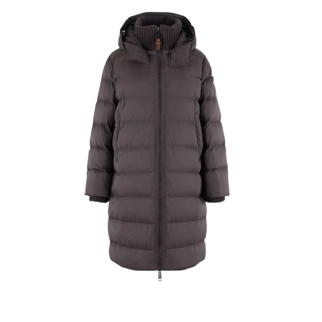 Brandy Long Jacket - Dark Brown Solid
