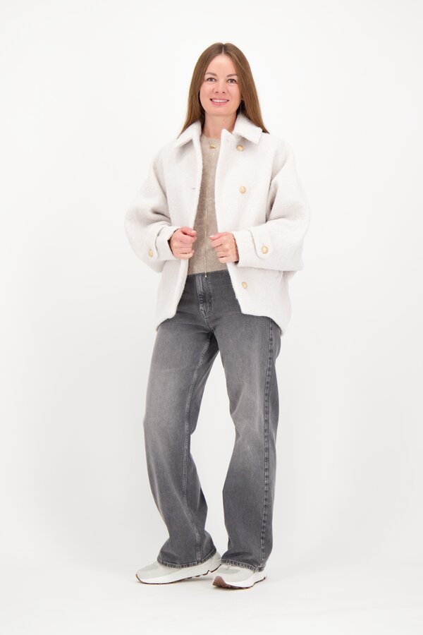 Wool Blend Cape - Oatmilk