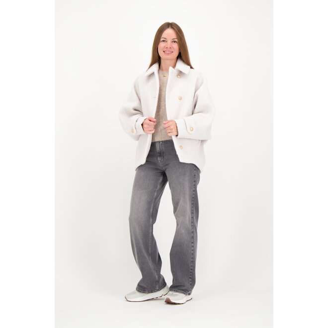 Wool Blend Cape - Oatmilk