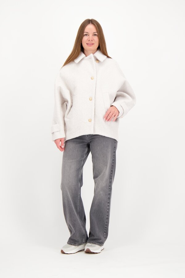 Wool Blend Cape - Oatmilk