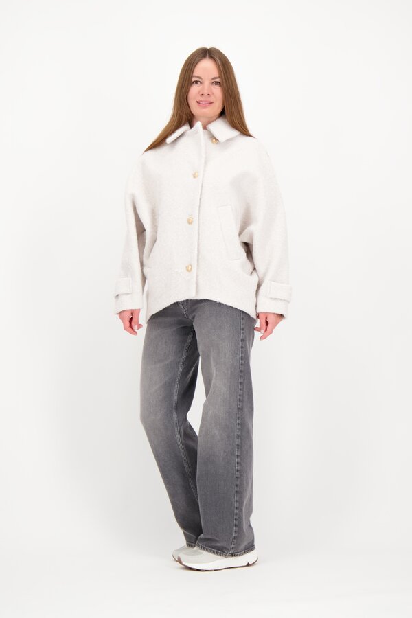 Wool Blend Cape - Oatmilk