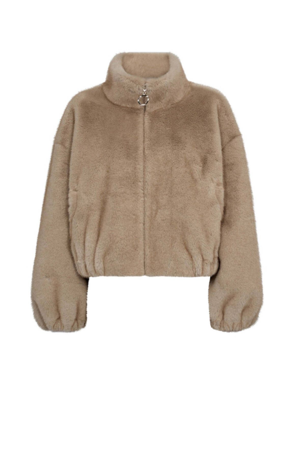 Fera Faux Fur Jacket - Camel