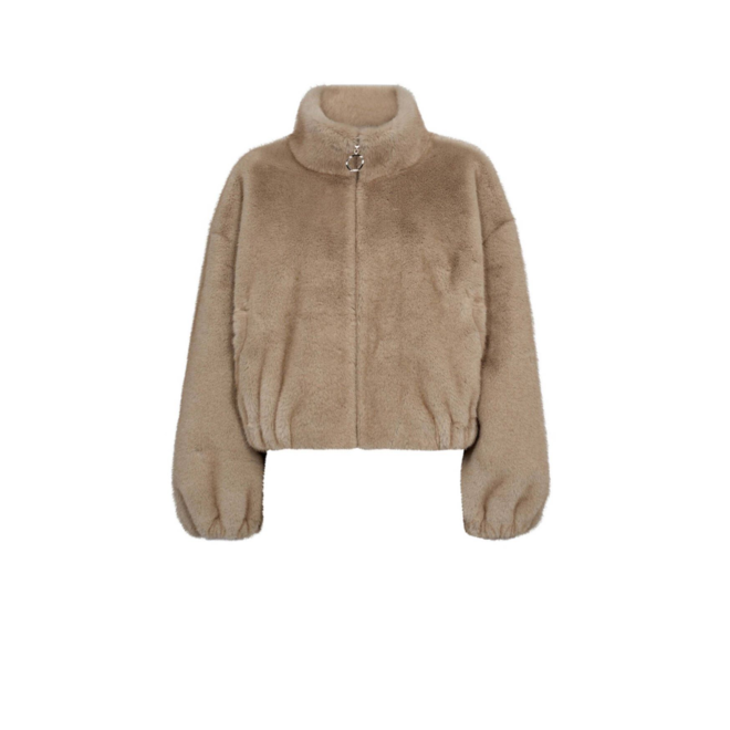 Fera Faux Fur Jacket - Camel