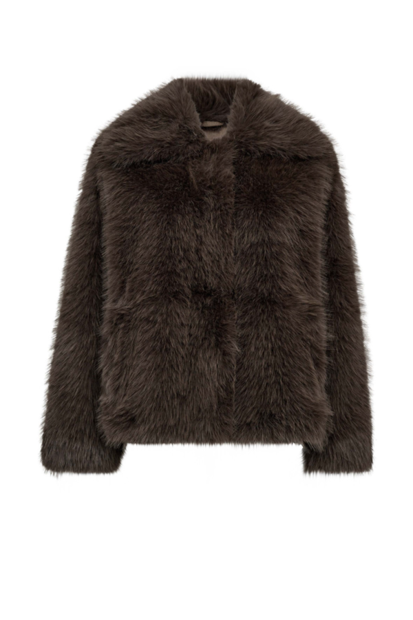 Kita Furry Jacket - Walnut