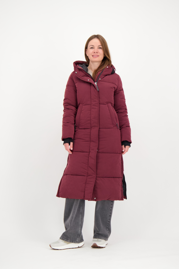 Stone Nylon Coat - Burgundy