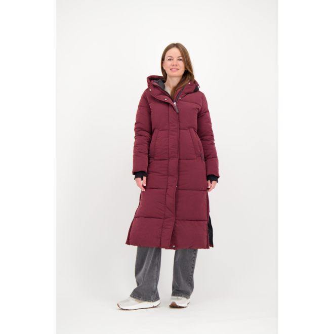 Stone Nylon Coat - Burgundy