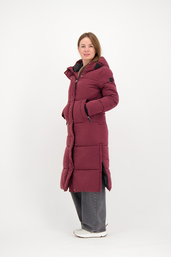 Stone Nylon Coat - Burgundy