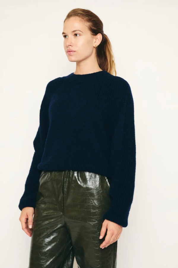 Odette Round Neck - Dark Blue
