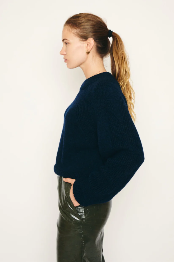 Odette Round Neck - Dark Blue